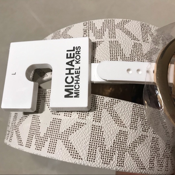 Michael Kors MK Signature Large Logo Belt - Picture 4 of 9